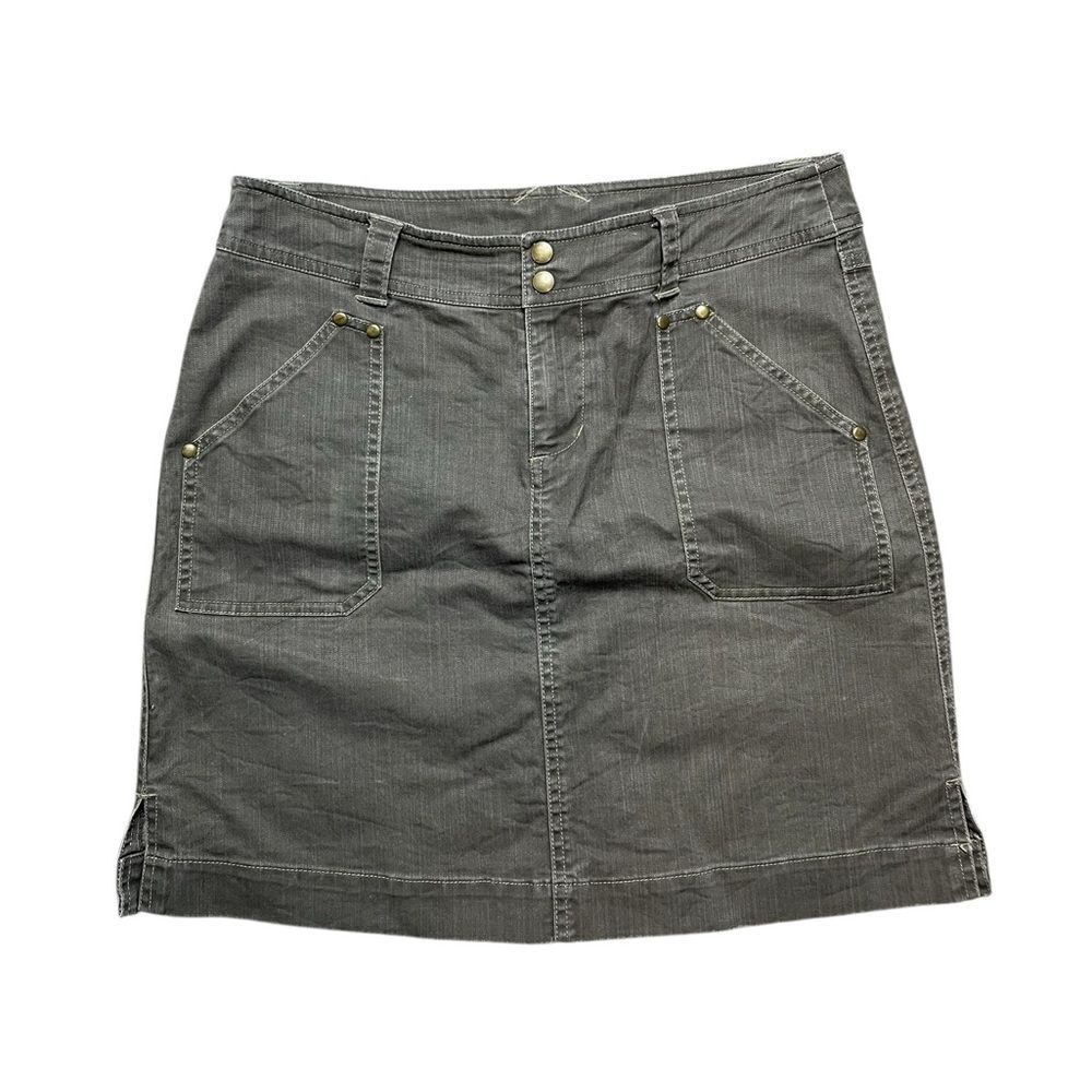 KUHL Stirr Adventure Denim Skirt Army Green Size 8